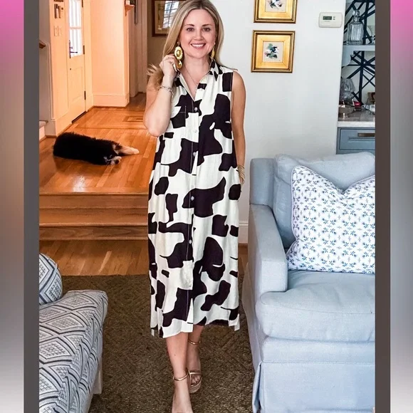 Entro Black/ Off White Dress - L & NWT! - Picture 4 of 11